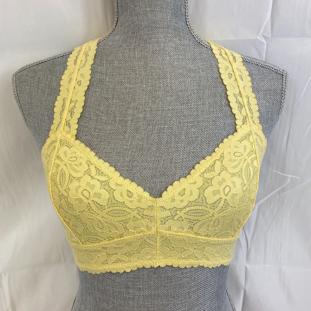 Free People Galloon Lace Racerback Yellow Bralette